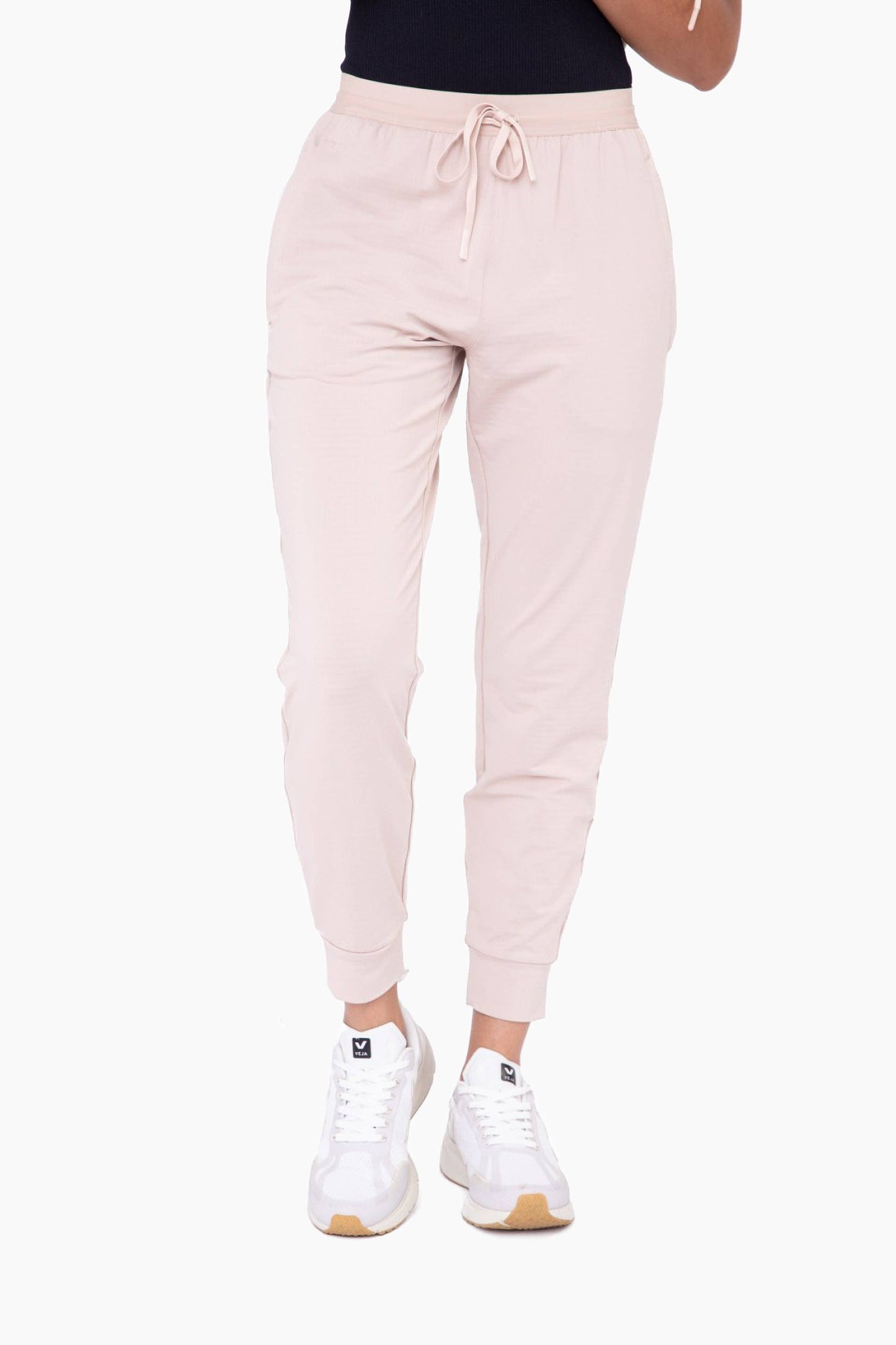 Activewear Drawstring Joggers with Textured Interior