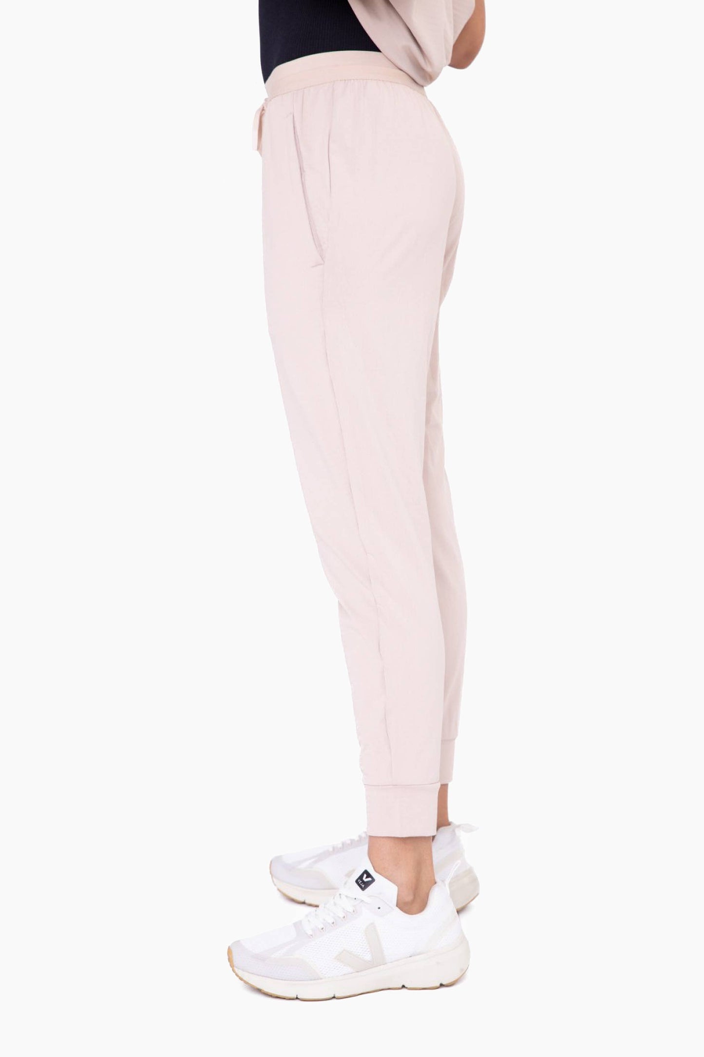 Activewear Drawstring Joggers with Textured Interior