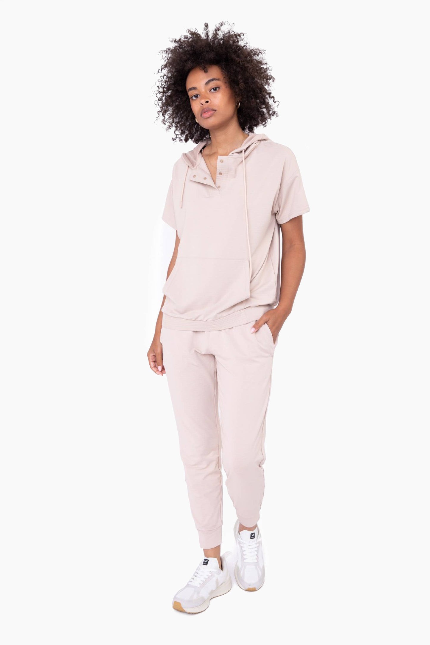 Activewear Drawstring Joggers with Textured Interior
