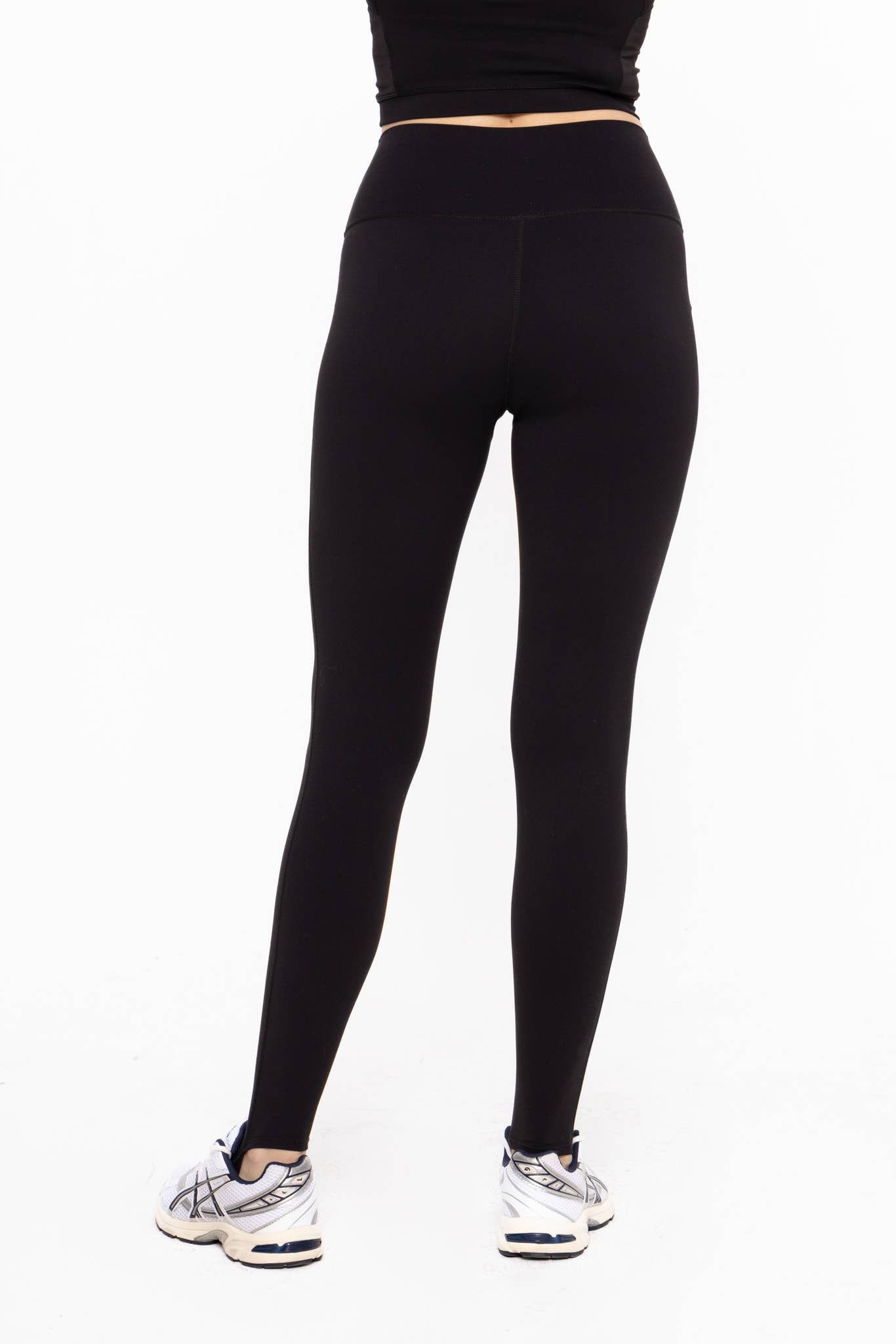 Black Stirrup High-Waist Active Workout Leggings