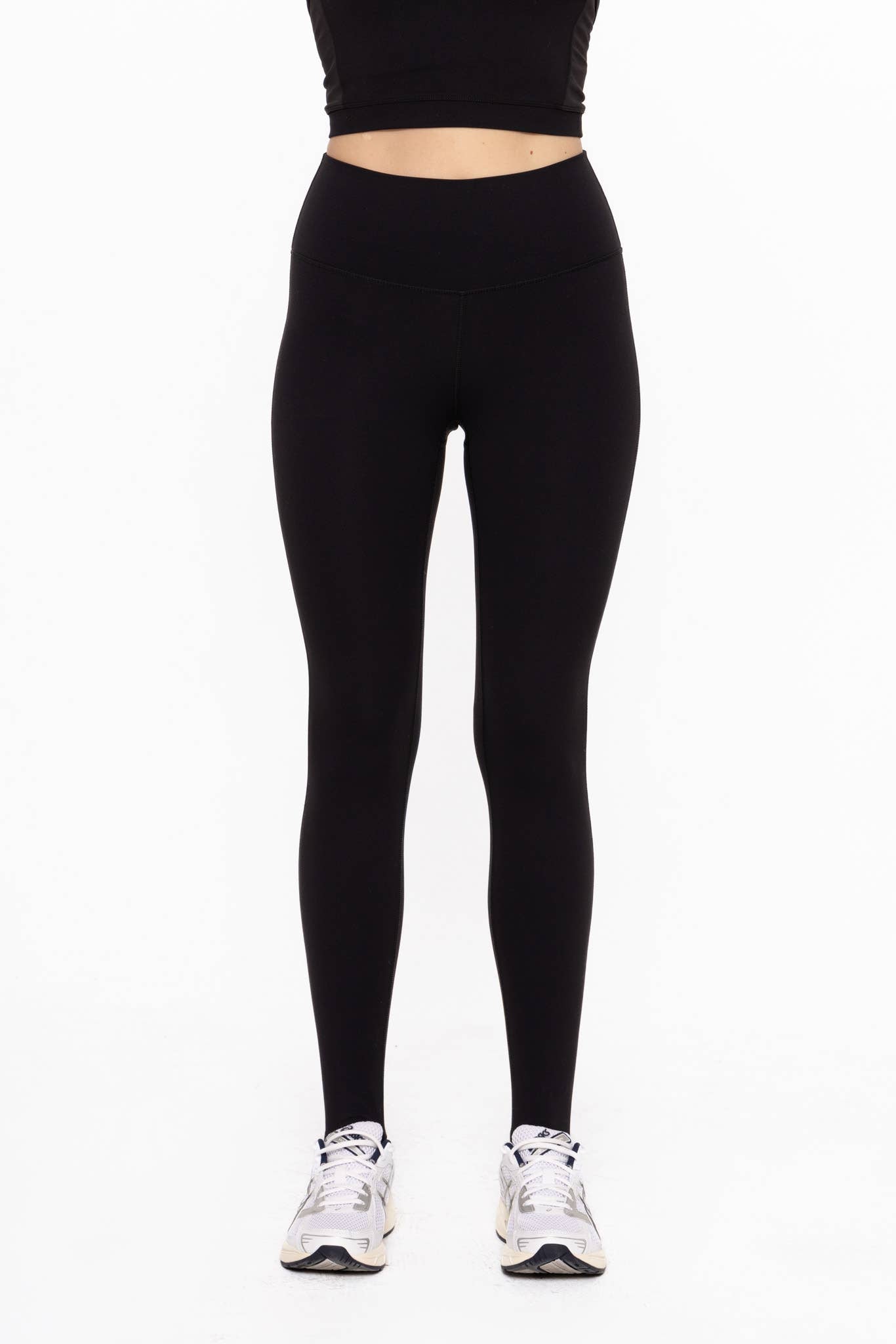 Black Stirrup High-Waist Active Workout Leggings
