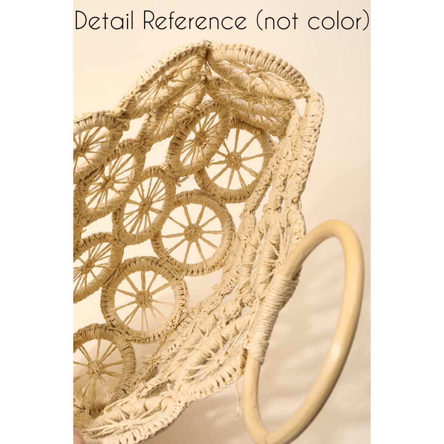 Tan Boho Multi Circle Summer Beach Tote Bag
