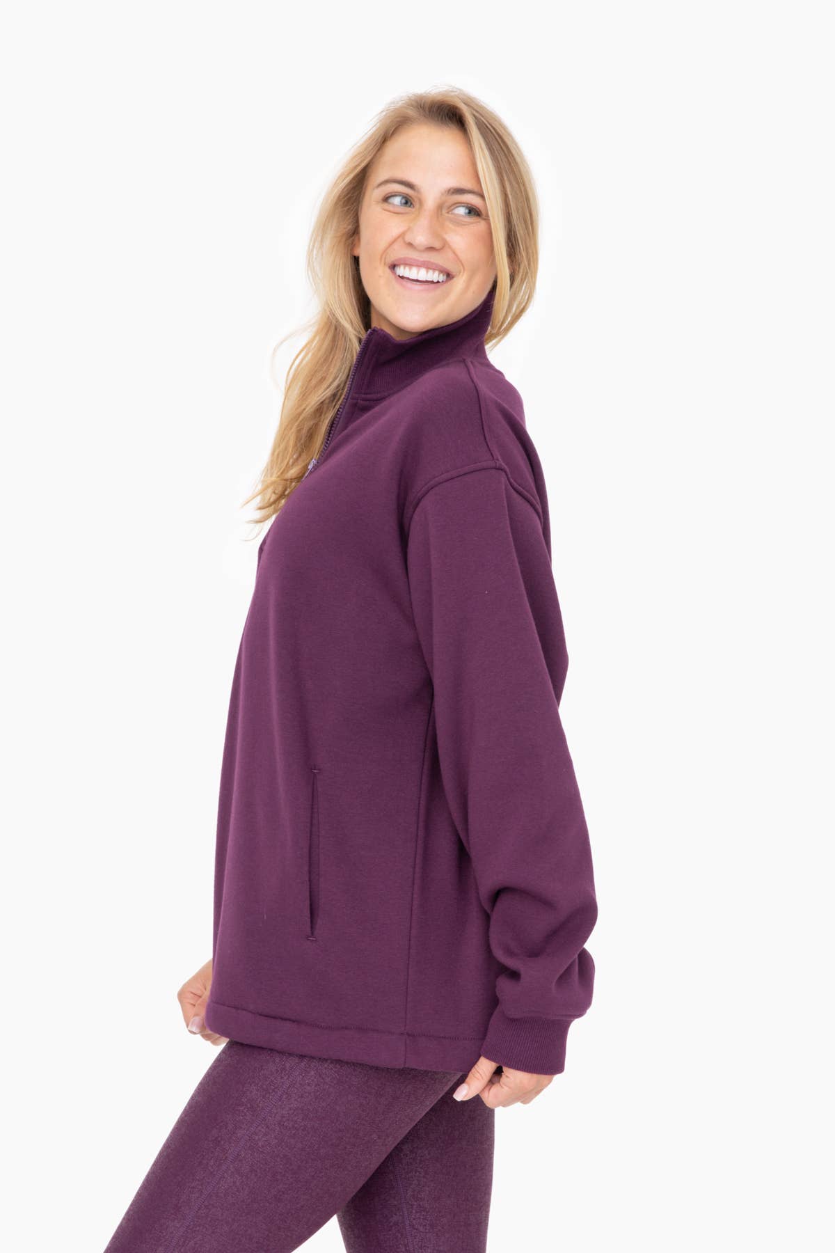 Half-Zip Drawstring Pullover Sweatshirt