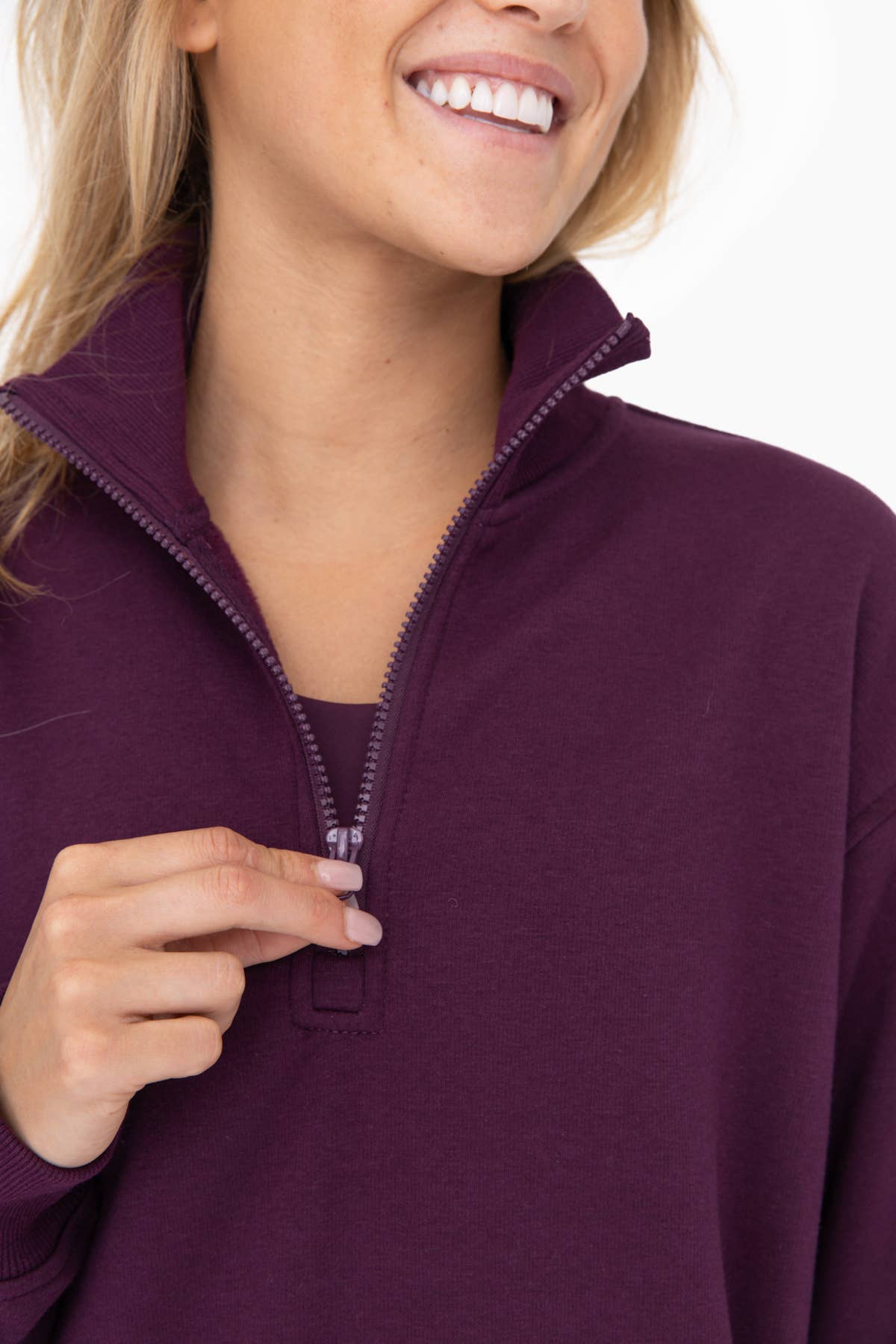 Half-Zip Drawstring Pullover Sweatshirt