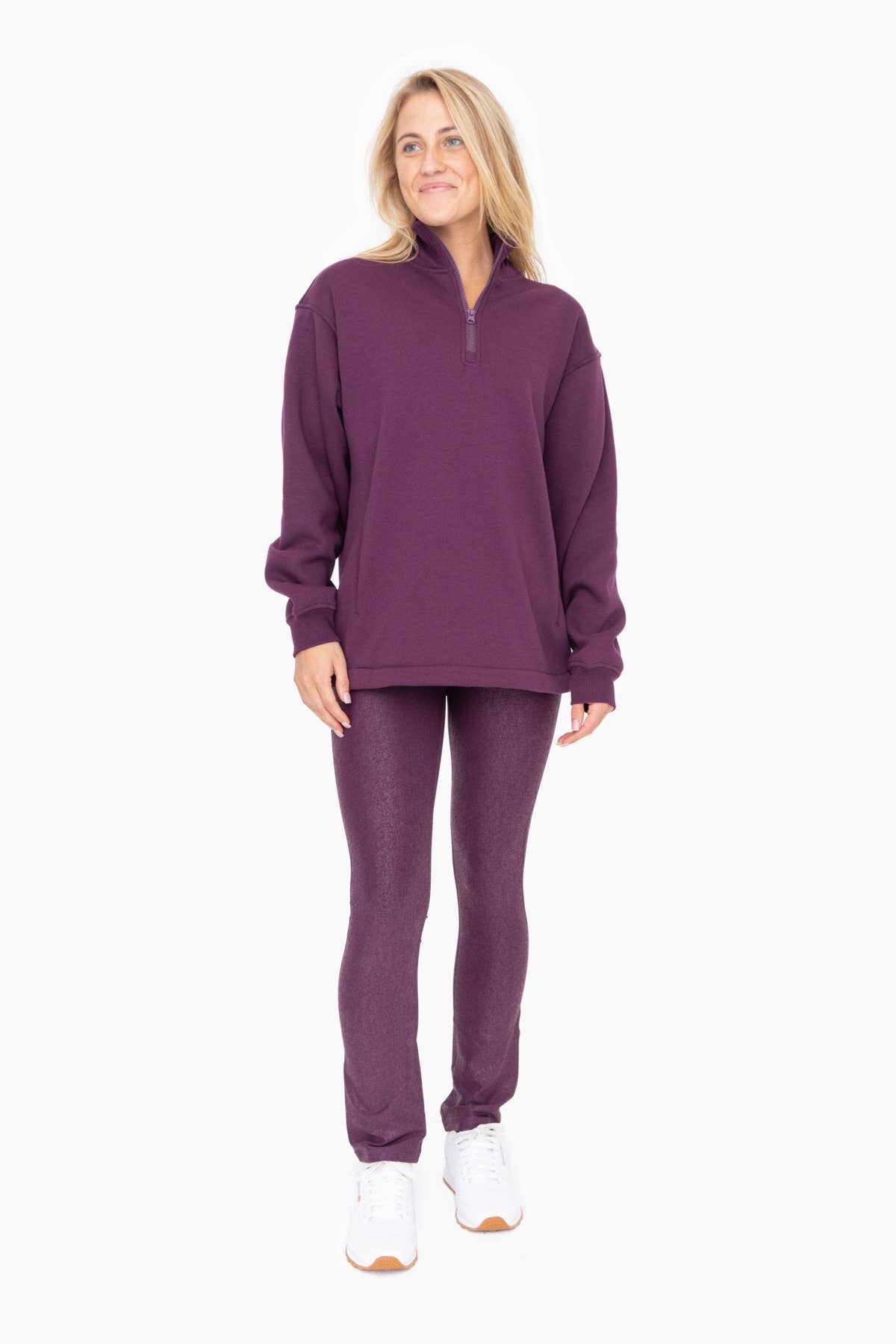 Half-Zip Drawstring Pullover Sweatshirt