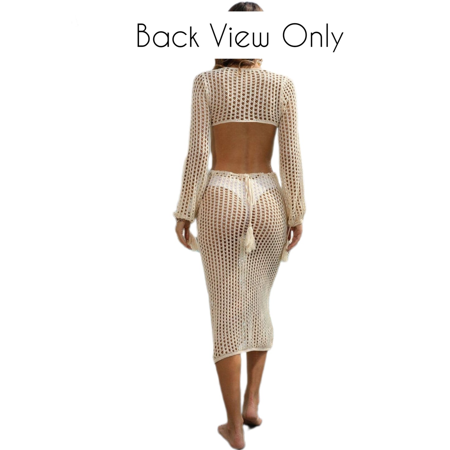 Black Crochet Cover Up Dress